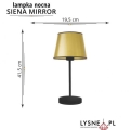 Lampka na stolik nocny SIENA MIRROR