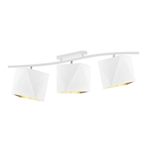 Plafon FARGO GOLD z geometrycznymi abażurami