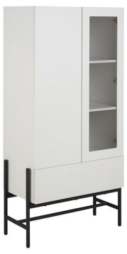 Szafa NANO biała, czarne metalowe nogi