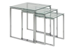Zestaw stolików KARINA TRIO  - szkło, chrom