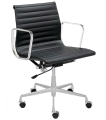 Fotel biurowy BERDO PRESTIGE PLUS chrom - skóra naturalna, aluminium