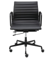 Fotel biurowy BERDO PRESTIGE PLUS czarny - skóra naturalna, aluminium