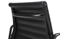 Fotel biurowy BERDO PRESTIGE PLUS czarny - skóra naturalna, aluminium