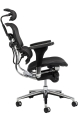 Fotel biurowy ENERGY SLIM czarny - siatka, stal polerowana