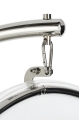 Fotel BALL STAND poduszka czarna - podstawa chrom, korpus akryl, poduszka wełna