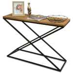 Industrialna dębowa konsola 112x37cm czarny metalowy stelaż