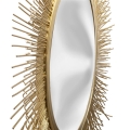 Okrągłe złote lustro "słońce" średnica 58cm, metal