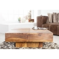 Drewniany stolik kawowy BOHO look 80cm
