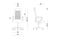 Szary fotel obrotowe krzesło biurowe FENIX