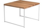 Duży stolik kawowy Loft 100x100cm dębowy blat metalowe nogi