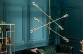 Czarno-złota lampa wisząca 95cm