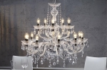 Ozdobny kryształowy żyrandol do salonu lub jadalni 15 źródeł światła