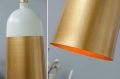 Lampa wisząca CHARLES biało złota 14cm