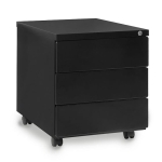 Czarny metalowy mobilny kontener do biurka Lena