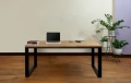 Biurko loftowe industrialne 160x80cm z drewnianym blatem