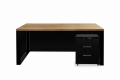 Biurko loftowe industrialne 160x70cm z drewnianym blatem i blendami