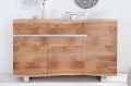 Komoda BOA naturalne drewno akacjowe 135cm, nogi ze stali nierdzewnej