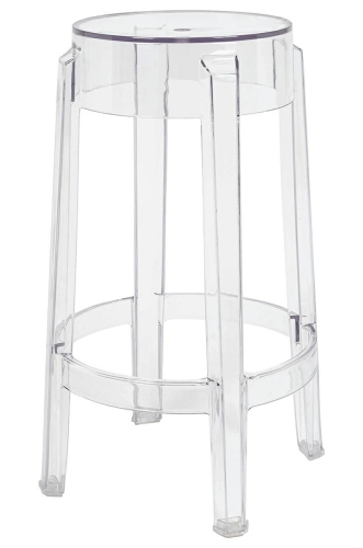 Transparentny hoker KEIRS 76cm, poliwęglan