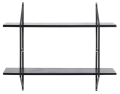 Loftowa czarna półka ścienna drewno paulowni szer.76cm