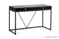 Czarne biurko NELA 120cm czarne metalowe nogi