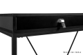 Czarne biurko NELA 120cm czarne metalowe nogi