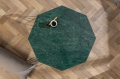 Stolik kawowy DIEGO 70cm zielony marmur , metal