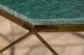 Stolik kawowy DIEGO 70cm zielony marmur , metal