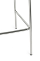 Hoker welurowy MERLOT 65cm, czarny , chromowa podstawa