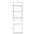 Szafka łazienkowa pod umywalkę 49 cm BALI 823