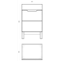 Szafka łazienkowa pod umywalkę 50 cm MALI 824