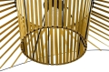 Złota wisząca lampa KAPELUSZ 140 cm