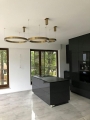 Wisząca lampa ROLLING 80cm złota stal