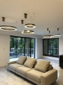 Wisząca lampa ROLLING 80cm złota stal