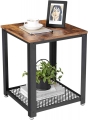 Industrialny stolik pomocniczy RADS, metalowy czarny stelaż 45 cm