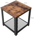 Industrialny stolik pomocniczy RADS, metalowy czarny stelaż 45 cm