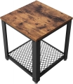 Industrialny stolik pomocniczy RADS, metalowy czarny stelaż 45 cm