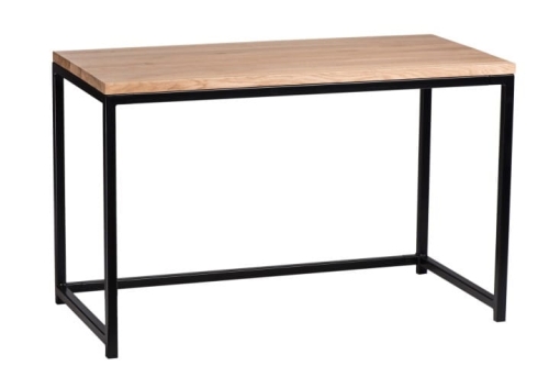 Biurko HUZZER 120x60cm czarne profile 30mm dąb naturalny