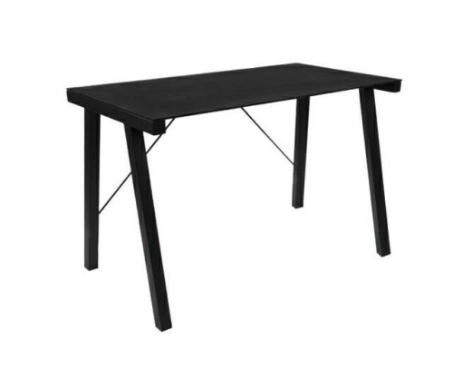 Czarne biurko TIPTON 125 cm szkło oraz metal