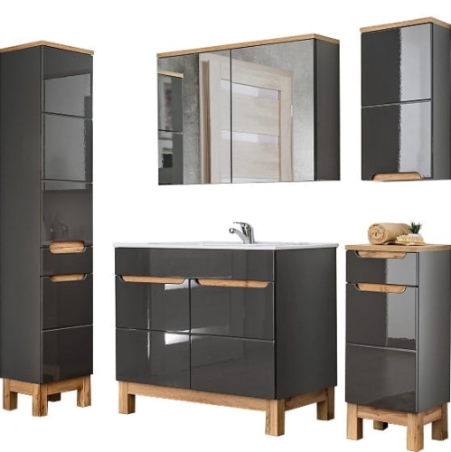 Zestaw mebli do łazienki MALI GREY set 80 cm