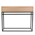 Konsola ADERA LOFT dąb/czarna metalowy stelaż