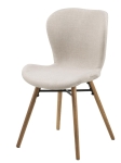 Krzesło BAJO beżowe, nogi drewno dębowe , styl skandynawski 