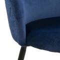 Krzesło LEISET Dark blue metalowe nóżki