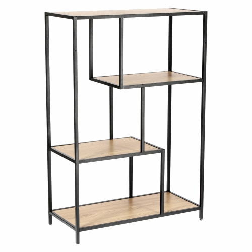 Regał ONDY LOFT III Dąb czarny metal