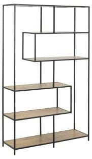 Regał ONDY LOFT Dąb czarny metal