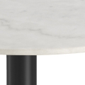 Stolik kawowy COSTA 80cm biały marmur/ czarny