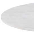Stolik kawowy COSTA 80cm biały marmur/ srebrny