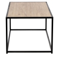Stolik ONDY LOFT Dąb 100x50 cm czarny metal