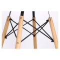 Stół SKAND 80 cm blat biały bukowe nogi
