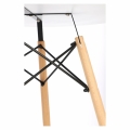 Stół SKAND 80 cm blat biały bukowe nogi