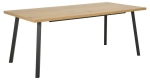 Stół MILLON LOFT MDF dąb 190x90 cm metalowe, czarne nogi